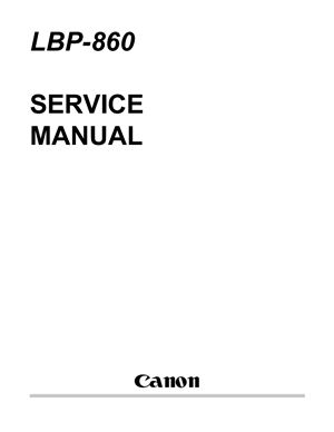 Canon LBP-860. Service Manual