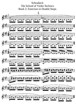 Schradieck H. The School of Violin Technics. Book 2. Exercises in Double Stops