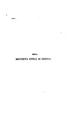 Gandolfi G.C. Della moneta antica di Genova / Древние монеты Генуи