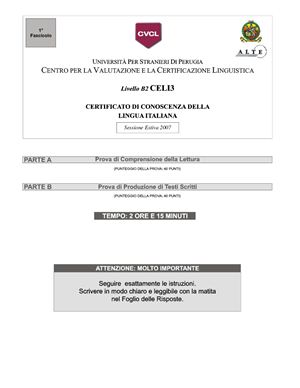 CELI 3. Материалы экзаменационной сессии июнь 2007