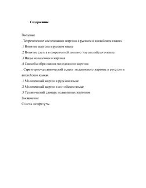 Изучение молодежного сленга в русском и английском языках