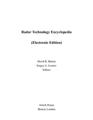D.K. Barton, S.A. Leonov. Radar technology encyclopedia