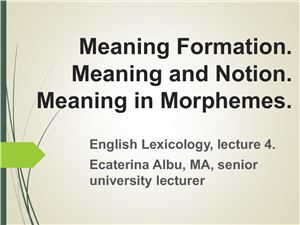 Meaning in Morphemes