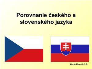Porovnanie českého a slovenského jazyka
