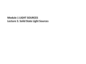 Solid State Light Sources