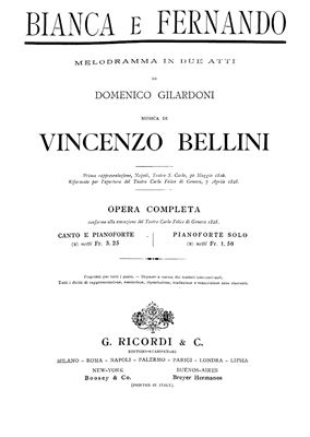 Bellini V. Bianca e Fernando