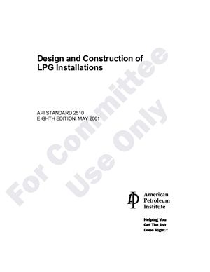 API Std 2510-2001 Design and Construction of LPG Installations