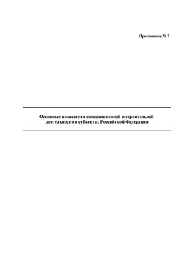 Основные показатели инвестиционной и строительной деятельности в РФ в I квартале 2011 года