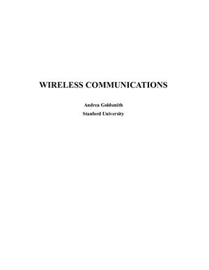 Goldsmith A. Wireless Communications