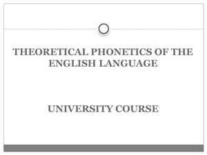 Phonetics as a linguistic discipline
