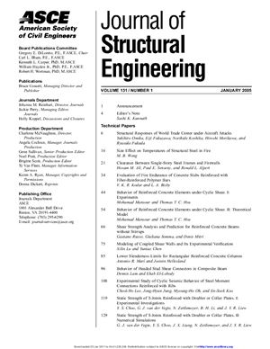 Journal of Structural Engineering 2005 №01