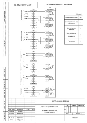 НПП Экра. Схема электрическая принципиальная шкафа ШЭ2607 017