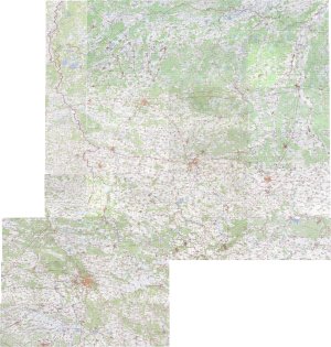 Карта Волинської області + карта Рівненської області + карта Львівської області частково