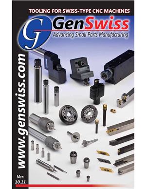 Gen Swiss. Advancing Small Parts Manufacturing Tooling for swiss-type cnc machines ver.10.11