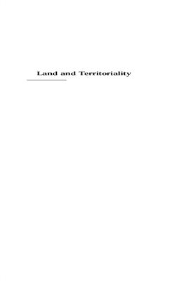 Saltman Michael. Land and Territoriality