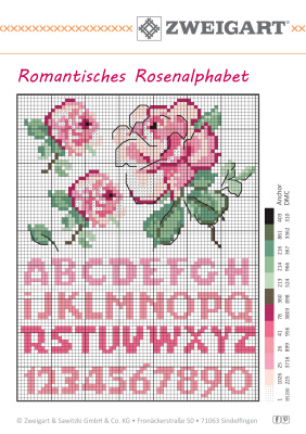 Zweigart. Схема Розочкин алфавит