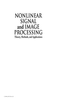 Barner K.E., Arce G.R. Nonlinear Signal and Image Processing. Theory, Methods, and Applications