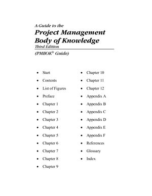 Bolles D., Fahrenkrog S., A guide to the project management Body of knowledge