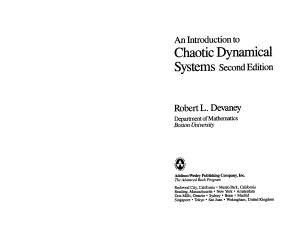 Devaney R.L. An Introduction To Chaotic Dynamical Systems