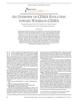 An Overview Of CDMA Evolution toward Wideband CDMA