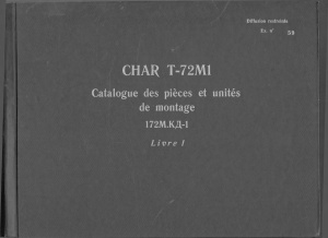 Танк Т-72М1. Каталог деталей и сборочных единиц 172М.КД-1. Книга 1 (на французском языке)