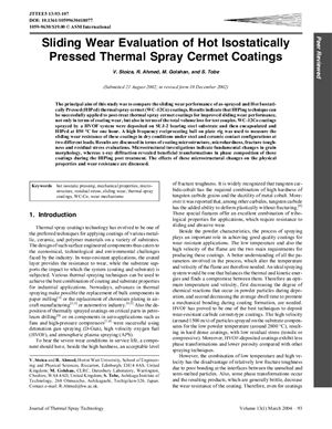 Journal of Thermal Spray Technology 2004. Vol. 13, №01