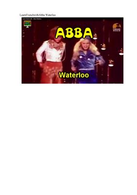 Lopez Rudy. Learn French with - Abba Waterloo