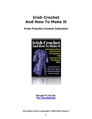 Irish Crochet and how to make it 2003 №02