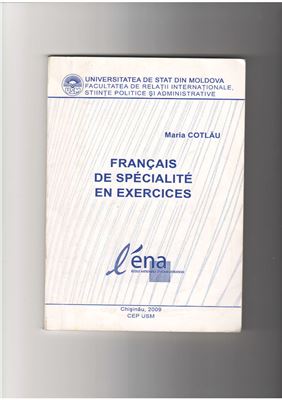 Cotlău Maria. Français de specialité en exercices