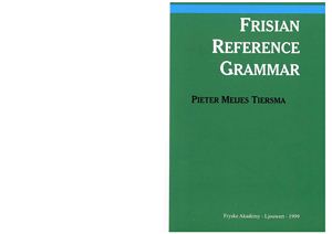 Tiersma P.M. Frisian Reference Grammar