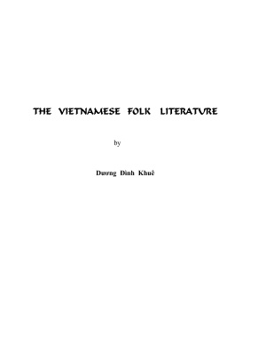 Dương Đình Khuê. The Vietnamese Folk Literature