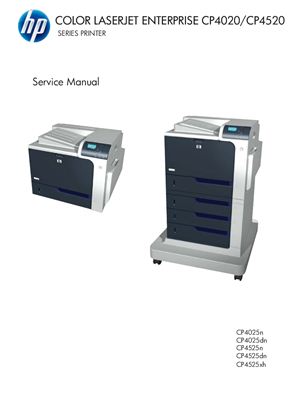 HP Color LaserJet Enterprise CP4020-CP4520 Series Printers. Service Manual