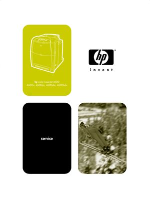 HP Color LaserJet 4600 series printer. Service Manual
