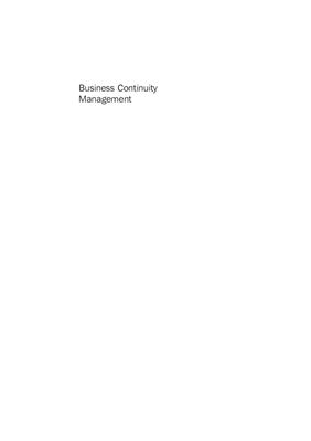 Gallagher Michael. Business Continuity Management. How to protect your company from danger