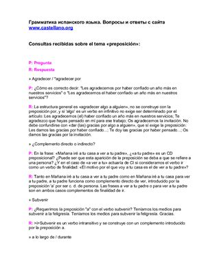 Soca R. Consultas sobre la lengua castellana. Preposiciones