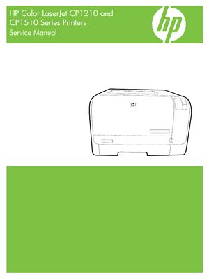 HP Color LaserJet CP1210 and HP Color Laserjet CP1510 Series MFP Series Printers. Service Manual