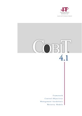 CobiT-4.1 Research. Краткое содержание стандарта по аудиту информационных систем