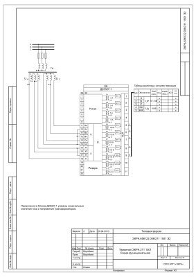 НПП Экра. Функциональная схема терминала ЭКРА 211 1501
