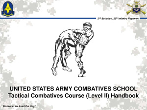 United States Army Combatives School Basic Combatives Course. Level 2