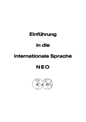 Weferling Erich. Einführung in die Internationale Sprache NEO