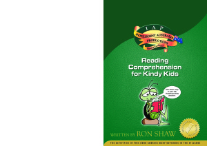 Shaw Ron. Reading Comprehension for Kindy Kids