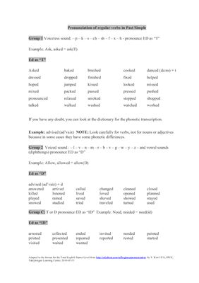 Ким Е.В. Regular verbs pronunciation
