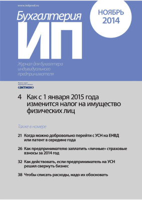 Бухгалтерия ИП 2014 №11