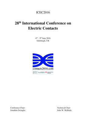 Конференция по электрическим контактам. Эдинбург. 2016 год