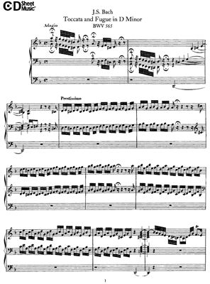 Бах И.С. Токката и Фуга Ре Минор (BWV 565)