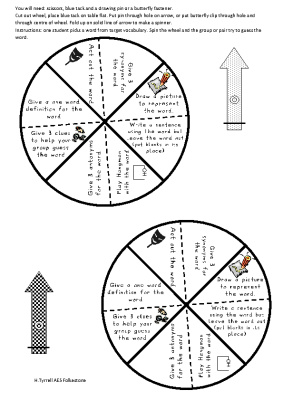 Vocabulary Wheel Game