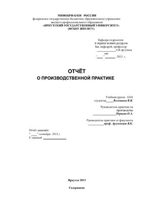 Отчет по производственной практике на предприятии ОАО ИркАЗ-СУАЛ
