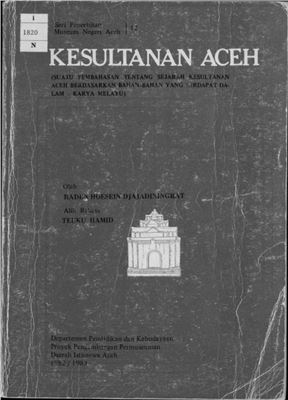 Djajadiningrat Hoesein R. Kesultanan Aceh