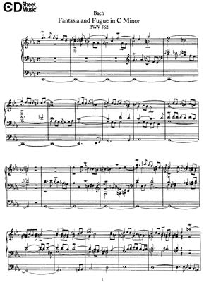 Бах И.С. Фантазия и Фуга До Минор (BWV 562) - незаконченная фуга