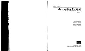 Bickel P.J., Doksum K.A. Mathematical Statistics: Basic Ideas and Selected Topics. Volume 1
